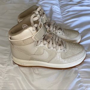 Snakeskin high top nike air force ones
